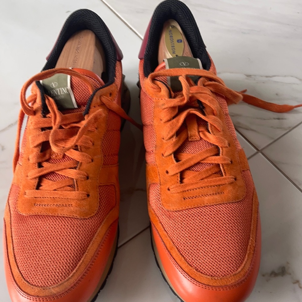 Valentino orange sneakers barely worn